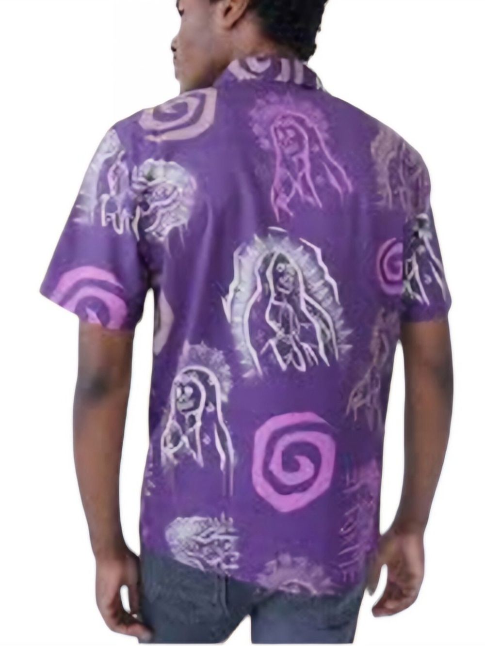 PacSun Med North Star camp shirt lightweight retro design abstract spirals - Picture 6 of 6